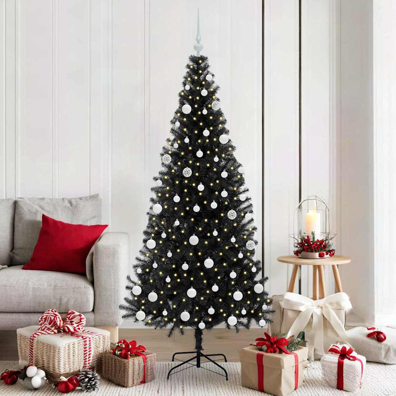 Load image into Gallery viewer, Vidaxl kerstboom met 300 led met standaard zwart 180 cm pvc
