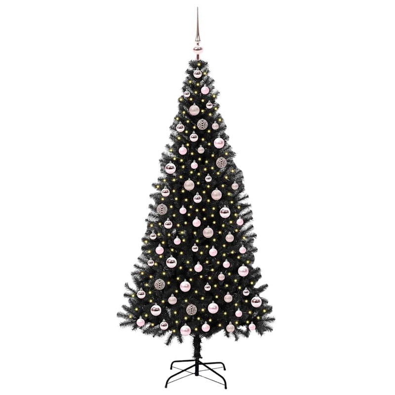 Load image into Gallery viewer, Vidaxl kerstboom met 300 led met standaard zwart 210 cm pvc
