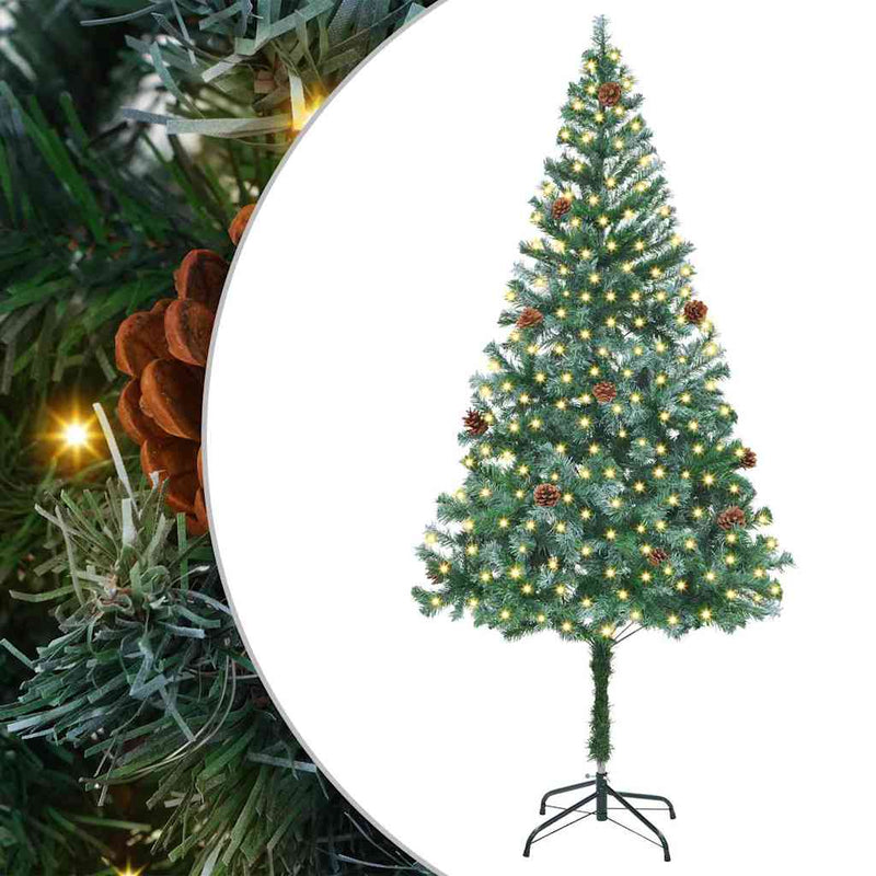 Load image into Gallery viewer, Vidaxl kunstkerstboom met 300 led groen 180 cm pvc en staal
