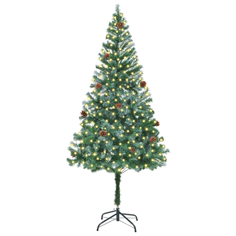 Load image into Gallery viewer, Vidaxl kunstkerstboom met 300 led groen 180 cm pvc en staal
