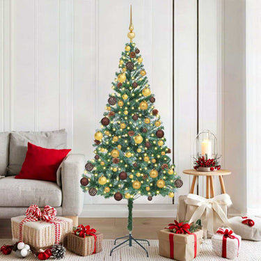Vidaxl kunstkerstboom met 300 led groen 180 cm pvc en staal
