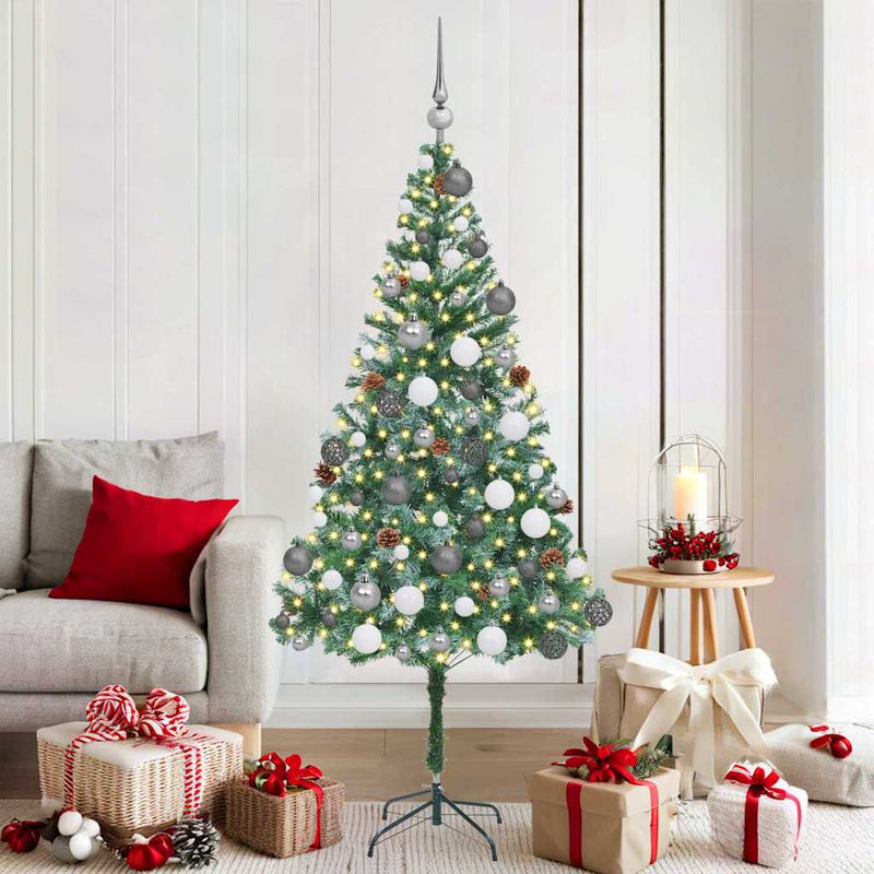 Load image into Gallery viewer, Vidaxl kunstkerstboom met 300 led groen 180 cm pvc en staal
