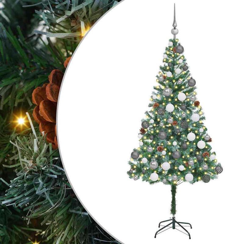 Load image into Gallery viewer, Vidaxl kunstkerstboom met 300 led groen 180 cm pvc en staal
