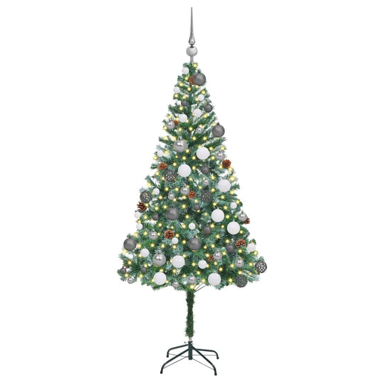 Vidaxl kunstkerstboom met 300 led groen 180 cm pvc en staal
