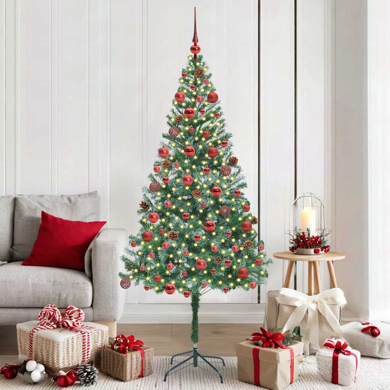Load image into Gallery viewer, Vidaxl kunstkerstboom met 300 led groen 180 cm pvc en staal
