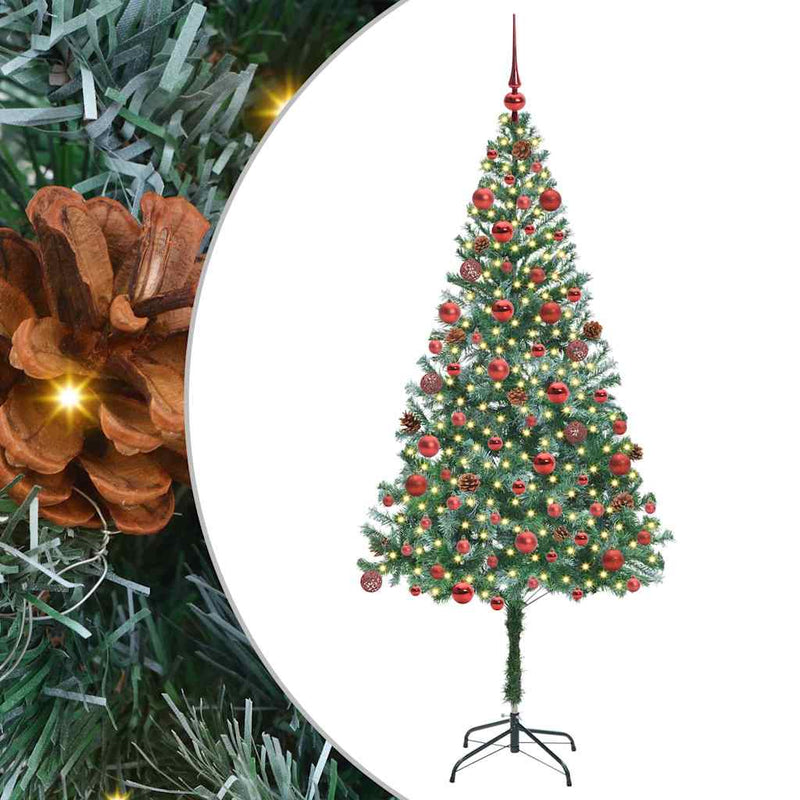Load image into Gallery viewer, Vidaxl kunstkerstboom met 300 led groen 180 cm pvc en staal
