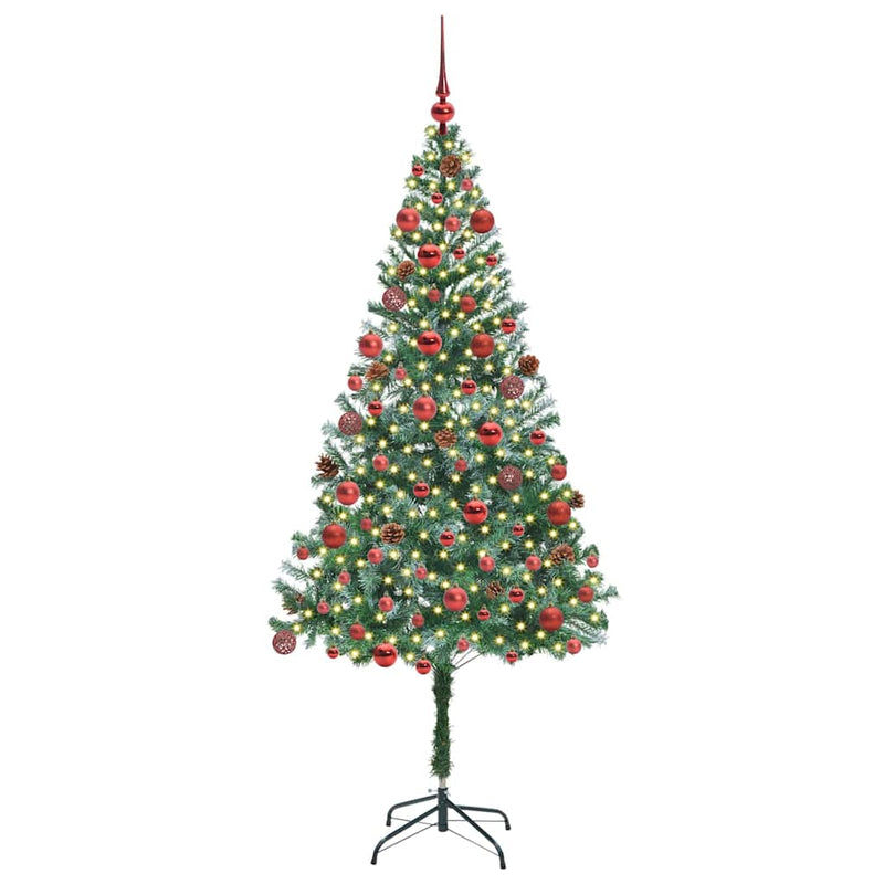 Load image into Gallery viewer, Vidaxl kunstkerstboom met 300 led groen 180 cm pvc en staal
