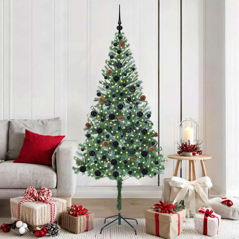 Load image into Gallery viewer, Vidaxl kunstkerstboom met 300 led groen 180 cm pvc en staal

