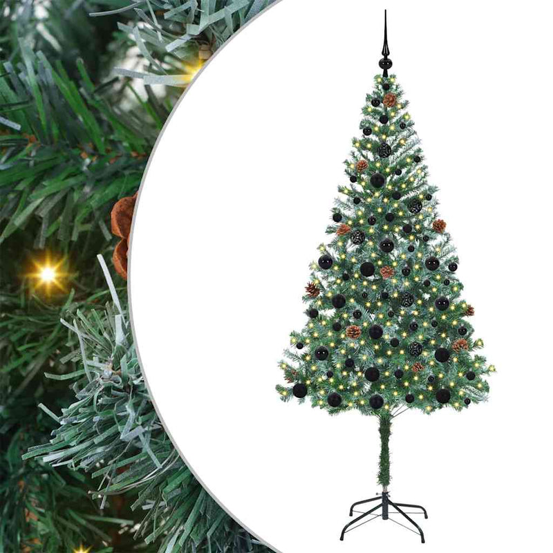 Load image into Gallery viewer, Vidaxl kunstkerstboom met 300 led groen 180 cm pvc en staal
