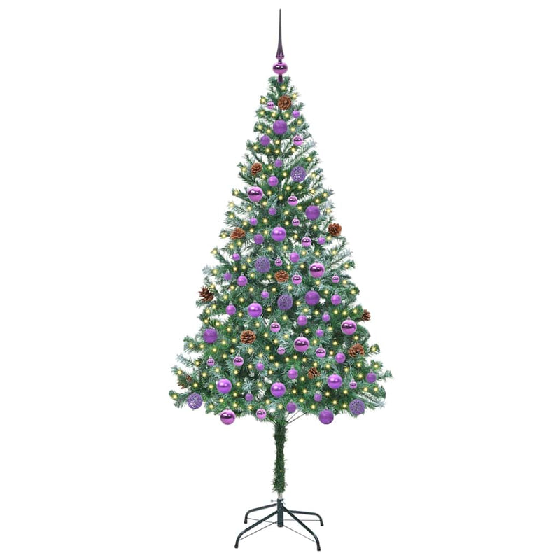Load image into Gallery viewer, Vidaxl kunstkerstboom met 300 led groen 180 cm pvc en staal
