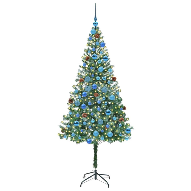 Load image into Gallery viewer, Vidaxl kunstkerstboom met 300 led groen 180 cm pvc en staal
