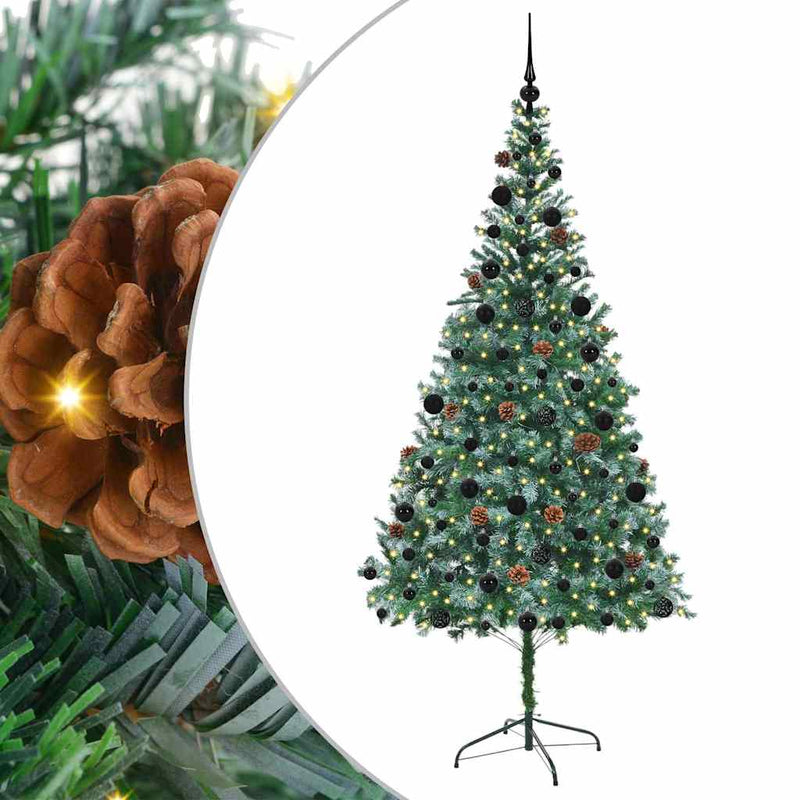 Load image into Gallery viewer, Vidaxl kunstkerstboom met 300 led groen 210 cm pvc en staal
