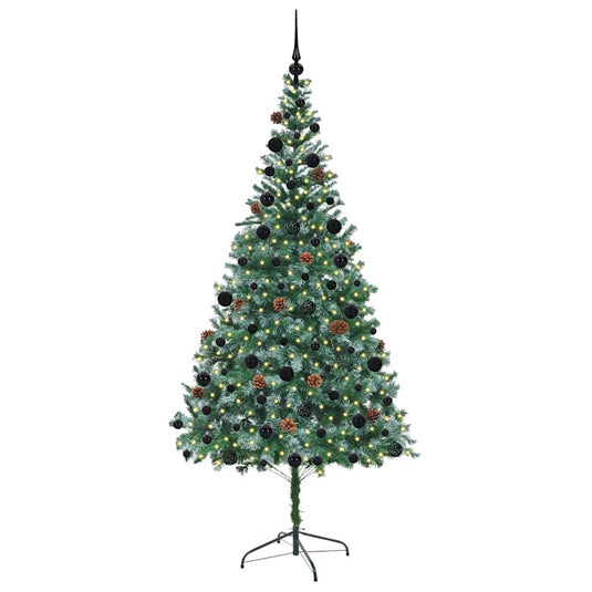 Vidaxl kunstkerstboom met 300 led groen 210 cm pvc en staal
