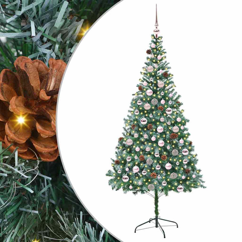 Load image into Gallery viewer, Vidaxl kunstkerstboom met 300 led groen 210 cm pvc en staal
