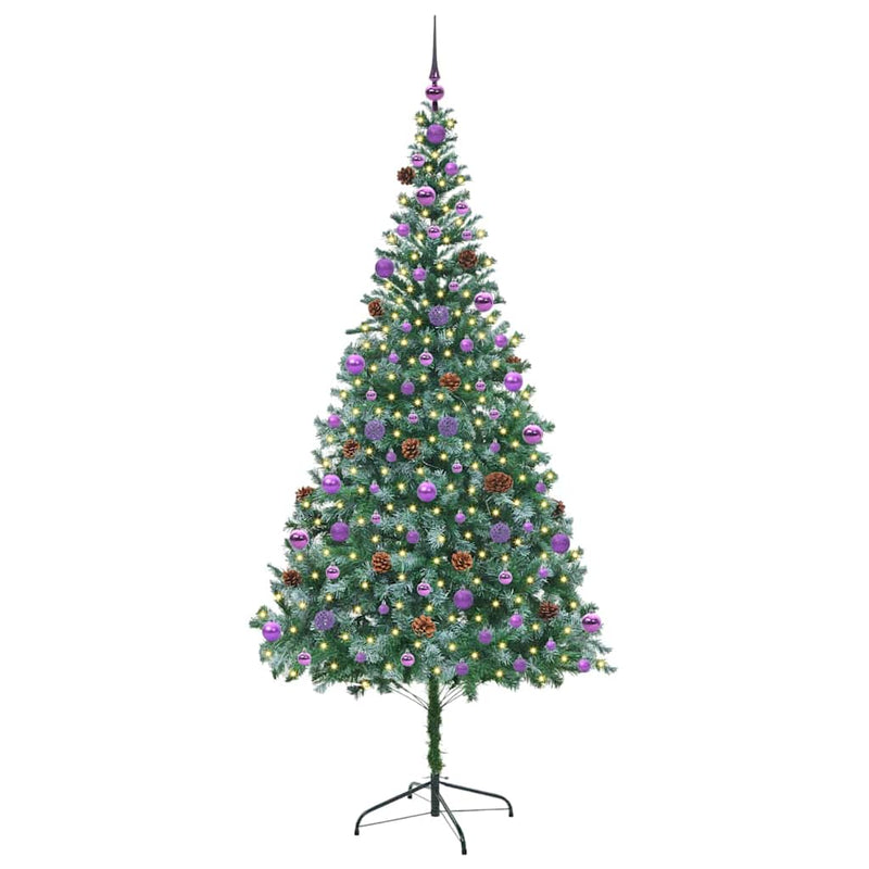 Load image into Gallery viewer, Vidaxl kunstkerstboom met 300 led groen 210 cm pvc en staal
