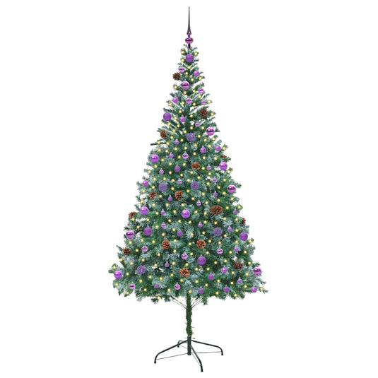 Vidaxl kunstkerstboom met 300 led groen 210 cm pvc en staal