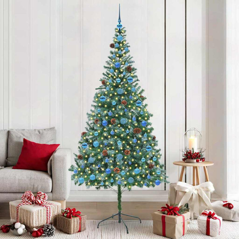 Load image into Gallery viewer, Vidaxl kunstkerstboom met 300 led groen 210 cm pvc en staal
