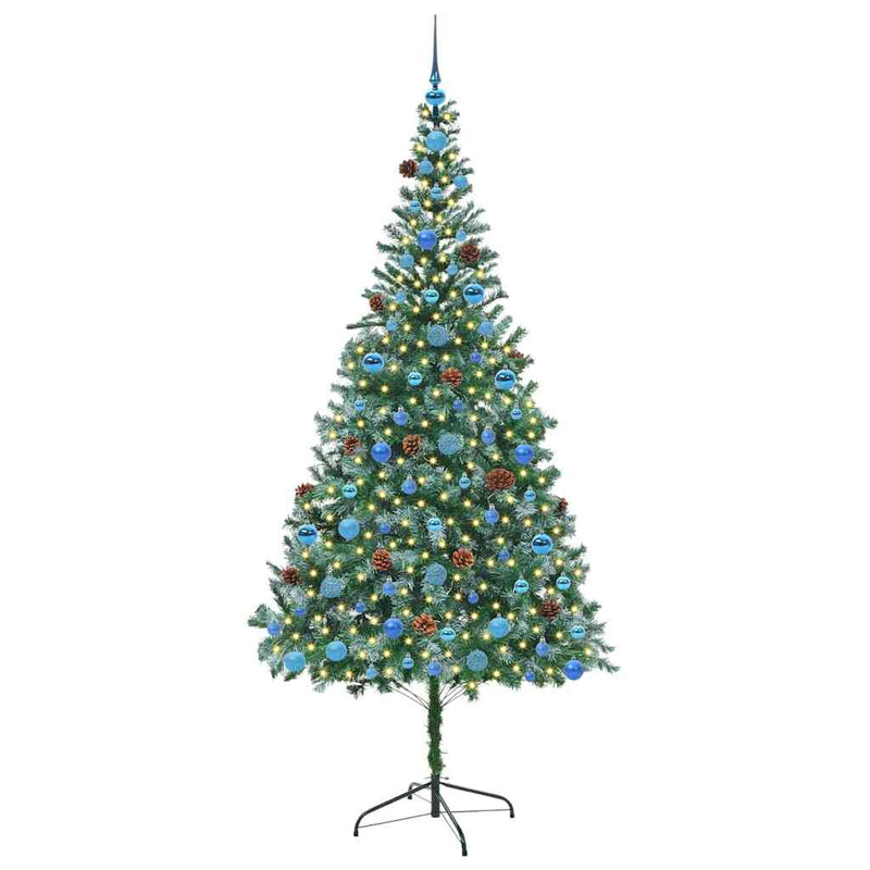 Load image into Gallery viewer, Vidaxl kunstkerstboom met 300 led groen 210 cm pvc en staal
