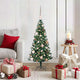 Vidaxl kunstmatig voorverlicht kerstboom groen 120 cm pvc en metaal