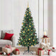 Vidaxl kunstmatig voorverlicht kerstboom groen 210 cm pvc en metaal