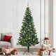 Vidaxl kunstmatig voorverlicht kerstboom groen 240 cm pvc en metaal