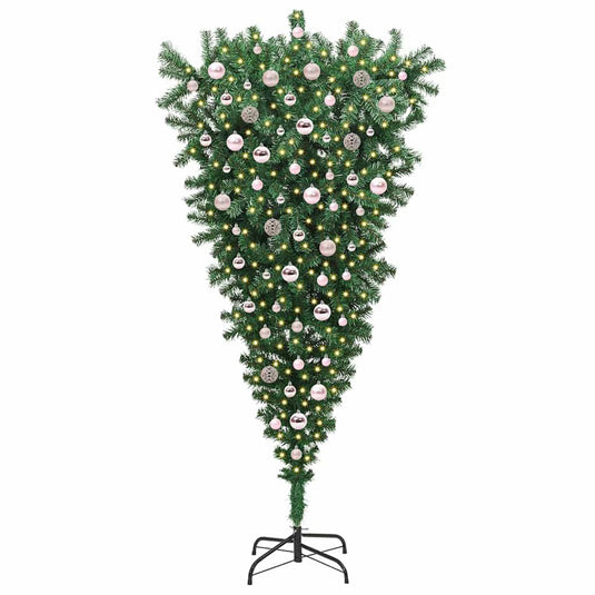 Vidaxl ophang kunst kerstboom met ballenset groen 210 cm pvc