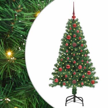 Vidaxl kunstkerstboom groen 120 cm pvc en staal en kunststof