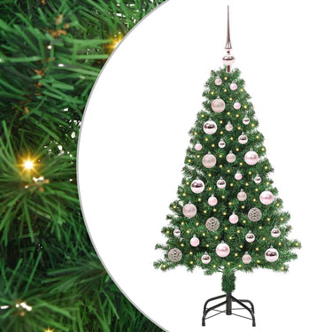 Vidaxl kunstkerstboom groen 120 cm pvc en staal en kunststof