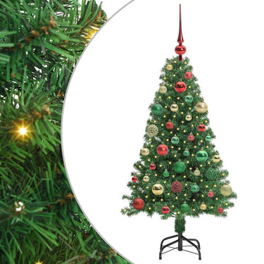 Vidaxl kunstkerstboom groen 120 cm pvc en staal en kunststof