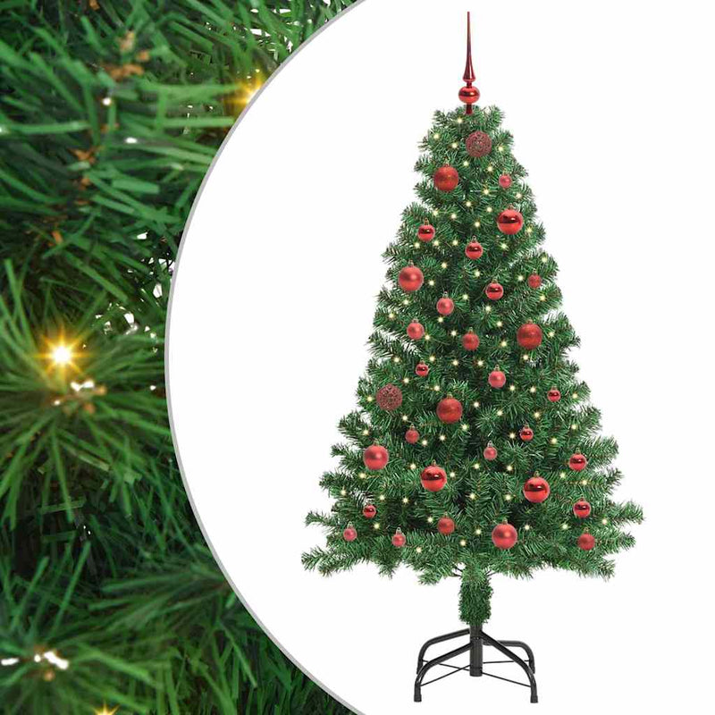 Load image into Gallery viewer, Vidaxl kunstkerstboom groen 150 cm pvc en staal en kunststof
