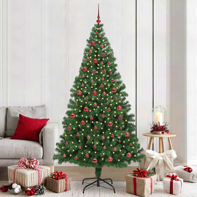 Load image into Gallery viewer, Vidaxl kunstkerstboom groen 210 cm pvc en staal en kunststof
