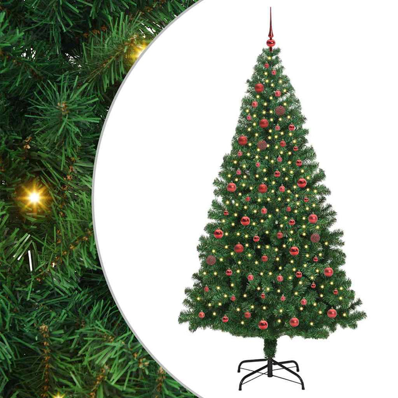 Load image into Gallery viewer, Vidaxl kunstkerstboom groen 210 cm pvc en staal en kunststof
