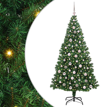 Vidaxl kunstkerstboom groen 210 cm pvc en staal en kunststof