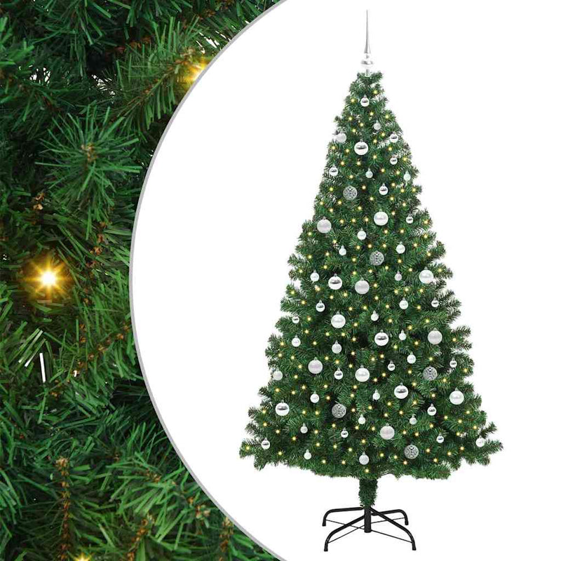 Load image into Gallery viewer, Vidaxl kunstkerstboom groen 210 cm pvc en staal en kunststof

