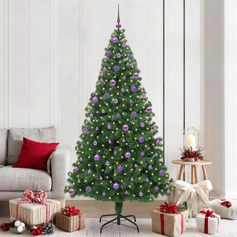 Load image into Gallery viewer, Vidaxl kunstkerstboom groen 210 cm pvc en staal en kunststof
