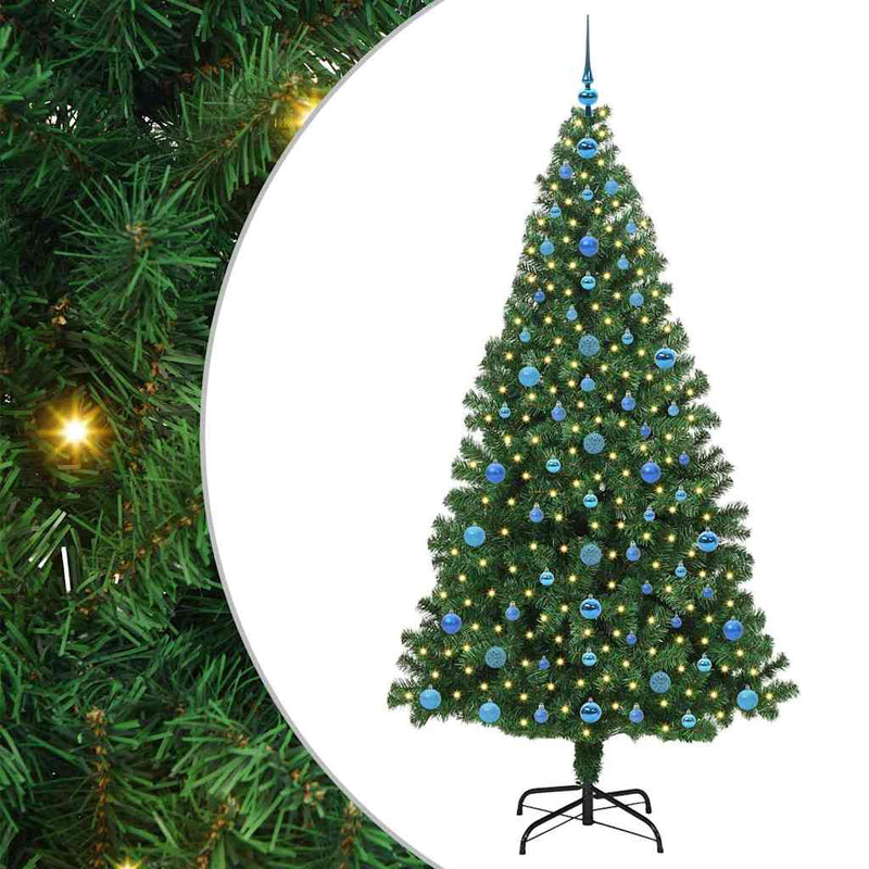 Load image into Gallery viewer, Vidaxl kunstkerstboom groen 210 cm pvc en staal en kunststof
