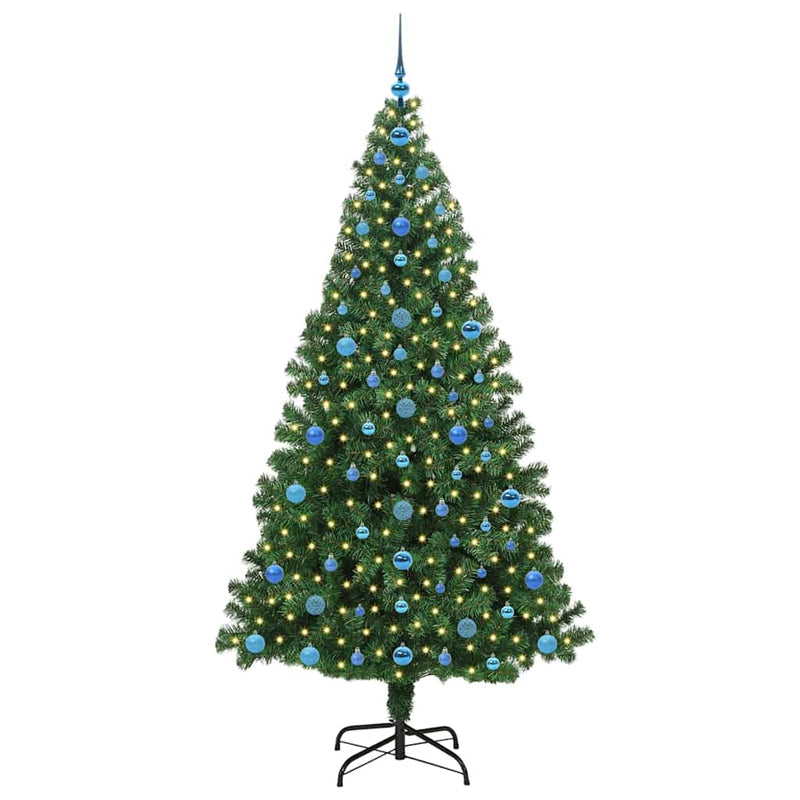 Load image into Gallery viewer, Vidaxl kunstkerstboom groen 210 cm pvc en staal en kunststof

