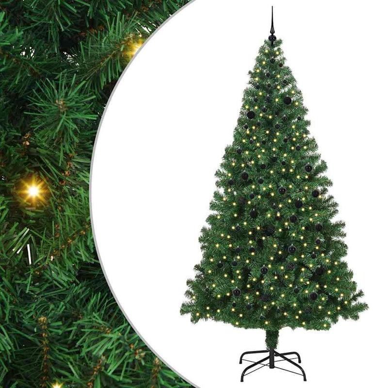 Load image into Gallery viewer, Vidaxl kunstkerstboom groen 240 cm pvc en staal en kunststof
