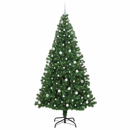 Vidaxl kunstkerstboom groen 240 cm pvc en staal en kunststof