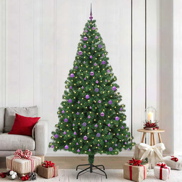 Vidaxl kunstkerstboom groen 240 cm pvc en staal en kunststof
