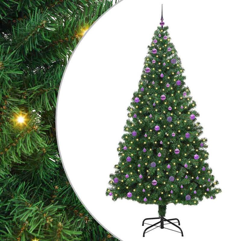 Load image into Gallery viewer, Vidaxl kunstkerstboom groen 240 cm pvc en staal en kunststof
