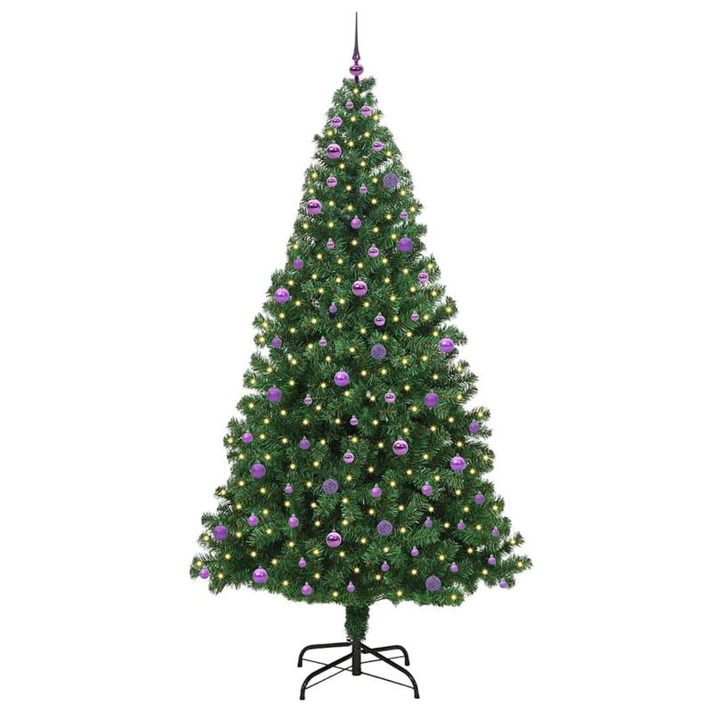 Load image into Gallery viewer, Vidaxl kunstkerstboom groen 240 cm pvc en staal en kunststof

