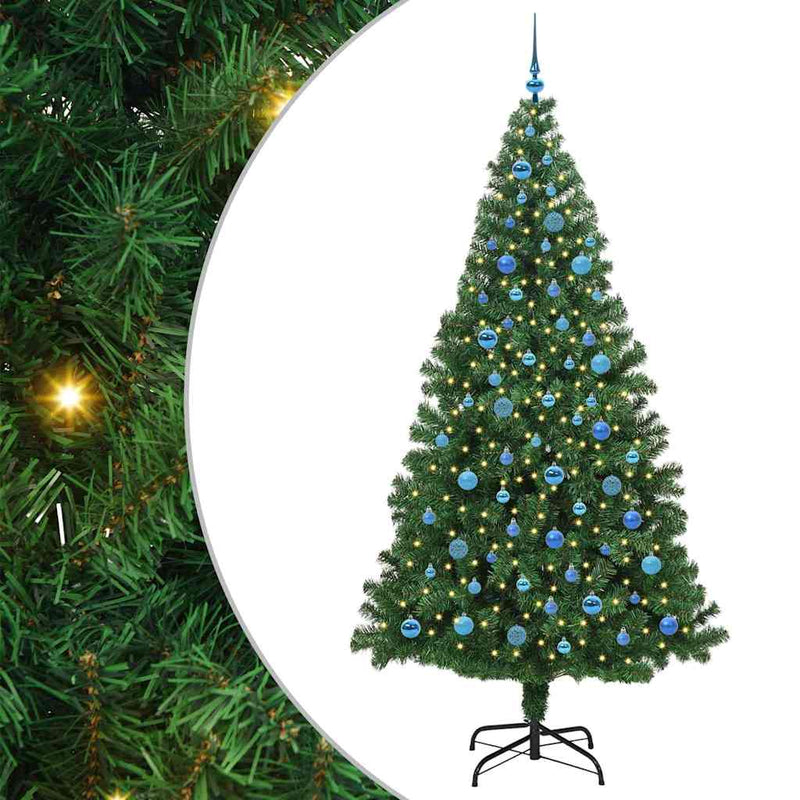Load image into Gallery viewer, Vidaxl kunstkerstboom groen 240 cm pvc en staal en kunststof
