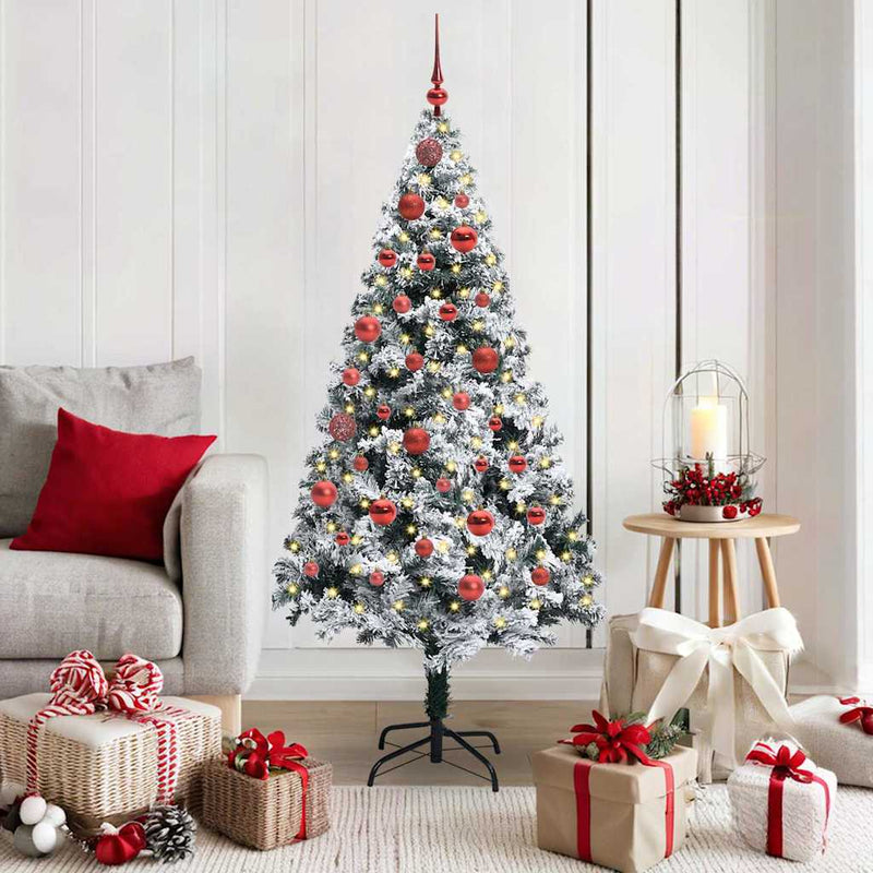 Load image into Gallery viewer, Vidaxl kunstkerstboom met 150 led wit 150 cm pvc en staal en kunststof
