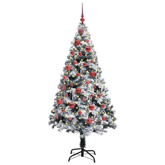 Vidaxl kunstkerstboom met 150 led wit 150 cm pvc en staal en kunststof