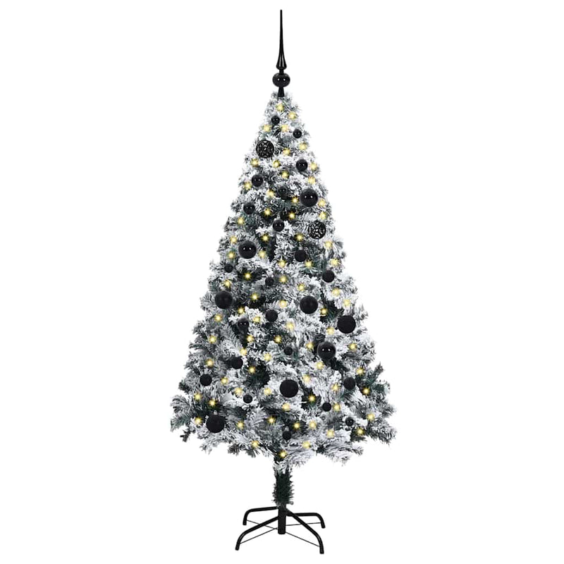Load image into Gallery viewer, Vidaxl kunstkerstboom met 150 led wit 150 cm pvc en staal en kunststof
