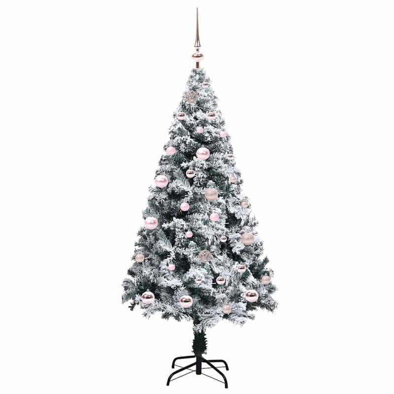 Load image into Gallery viewer, Vidaxl kunstkerstboom met 150 led wit 150 cm pvc en staal en kunststof
