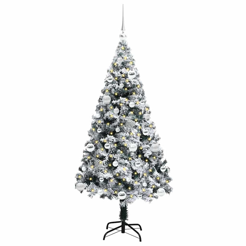 Load image into Gallery viewer, Vidaxl kunstkerstboom met 150 led wit 150 cm pvc en staal en kunststof

