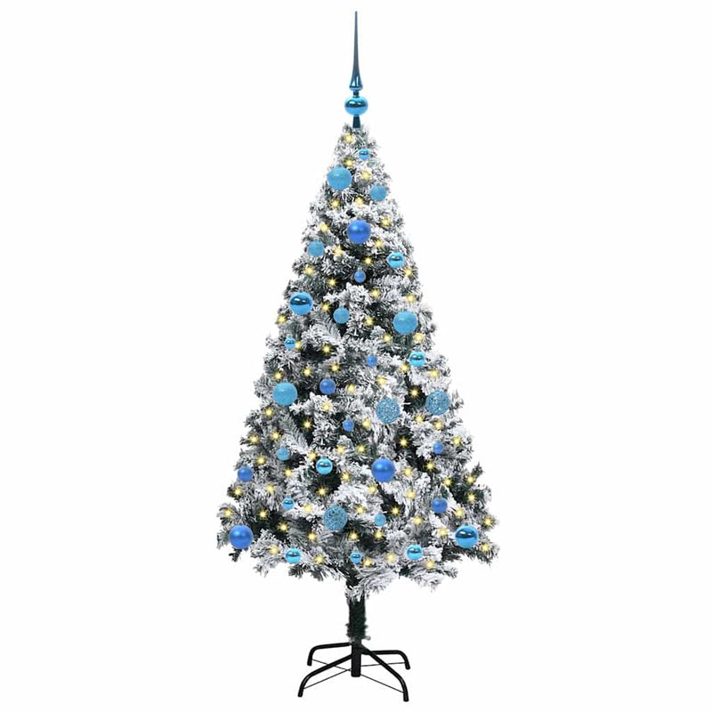 Load image into Gallery viewer, Vidaxl kunstkerstboom met 150 led wit 150 cm pvc en staal en kunststof
