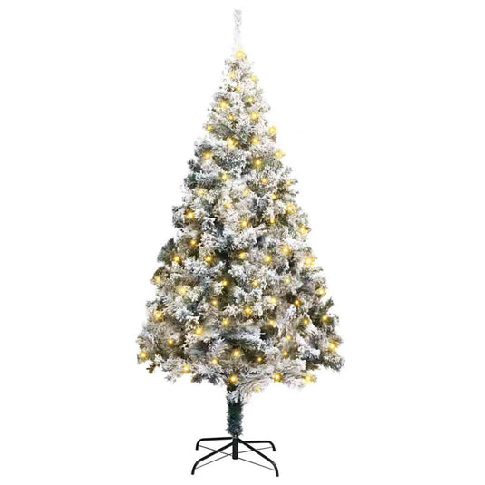 Vidaxl kunstkerstboom met 300 led wit 180 cm pvc en staal en kunststof